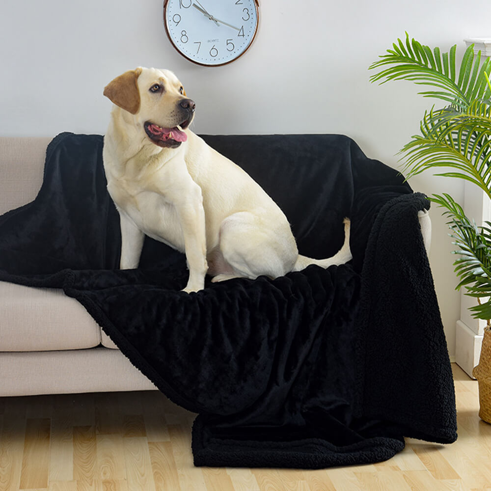 Wasserdichte Flanell-Sherpa-Fleece-verdickte Hundedecke
