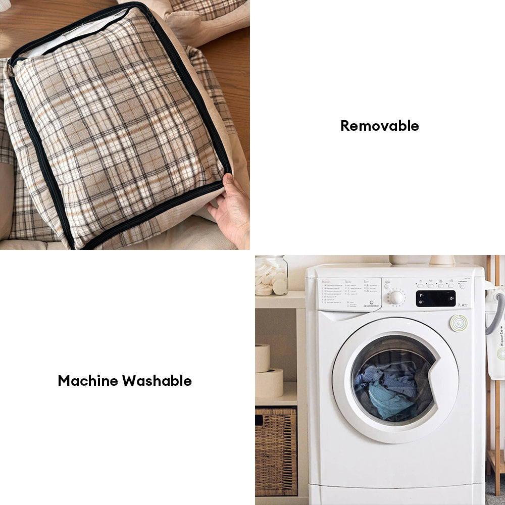 Gingham Leisure extraíbles de refugio engrosado en cama de perro y gato