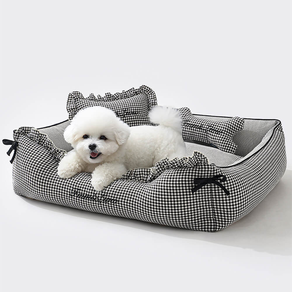 Perro lavable de guinga suave & Sofá cama para gatos con almohadas