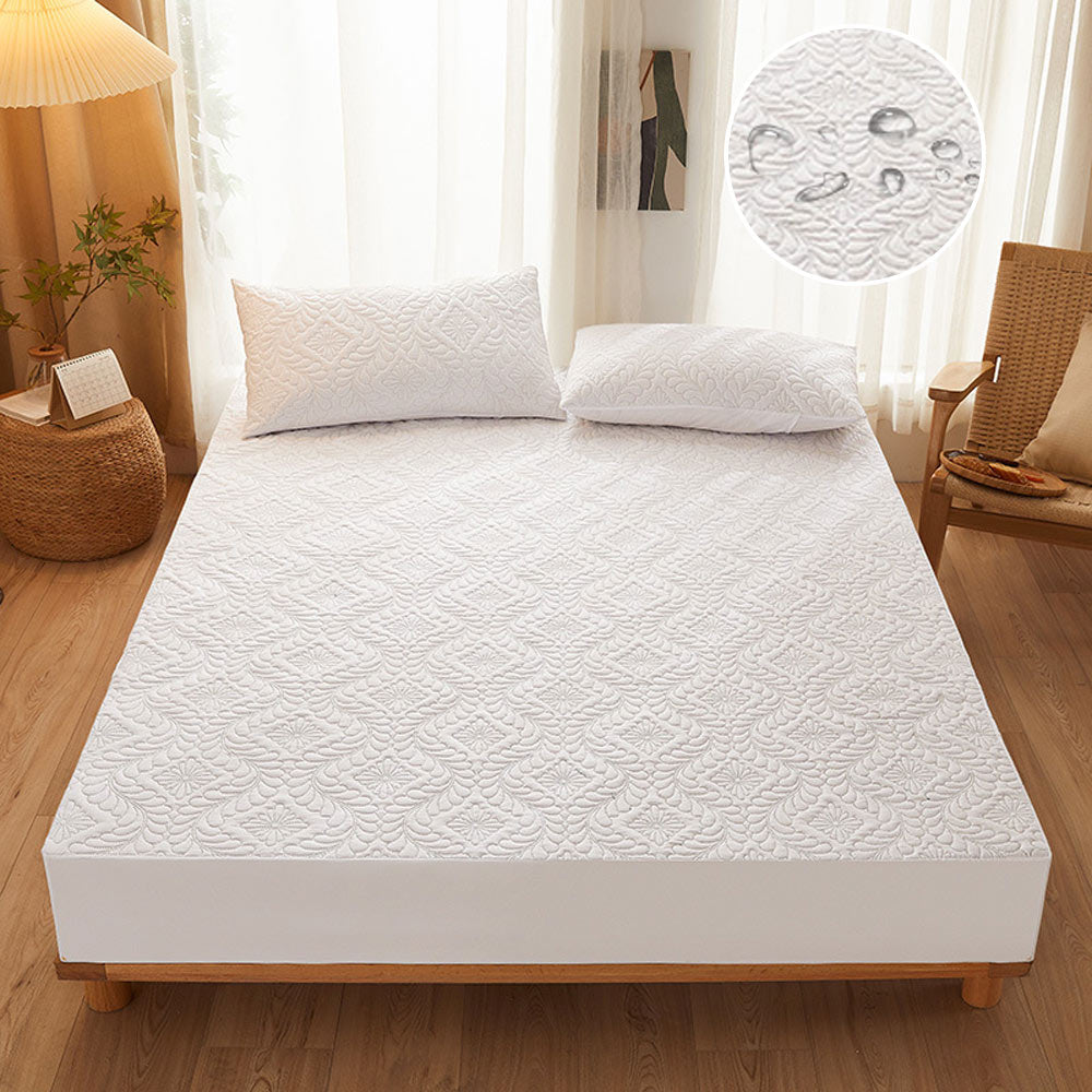 Waterproof Anti-Stain Soft Quilted Fitted Sheet Mattress Cover