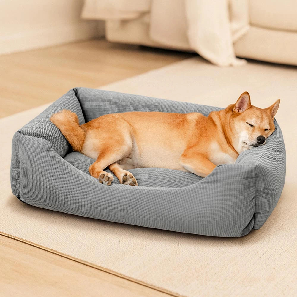 Corduroy Scratch-Resistant Breathable Detachable Comfort Dog Bed