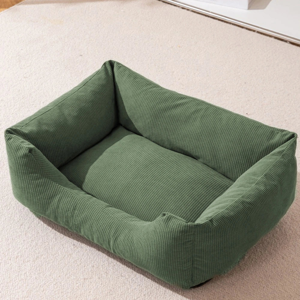 Corduroy Scratch-Resistant Breathable Detachable Comfort Dog Bed