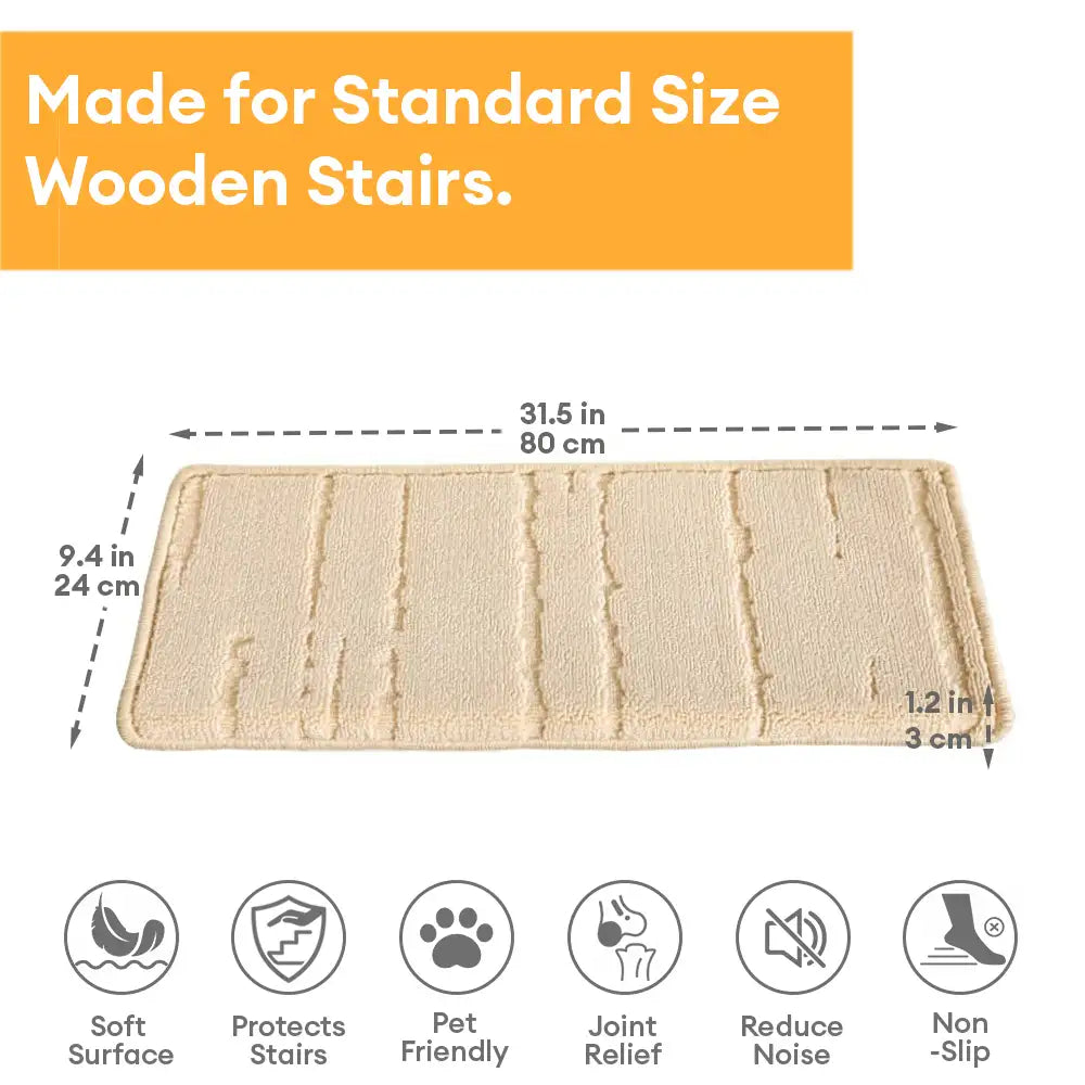 Waterproof Tufted Stain-Resistant Washable Stair Protection Non-Slip Stair Treads