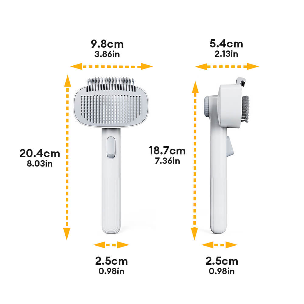 2 In 1 Self-Cleaning Dual-Head Shedding and Dematting Tool Pet Grooming Brush