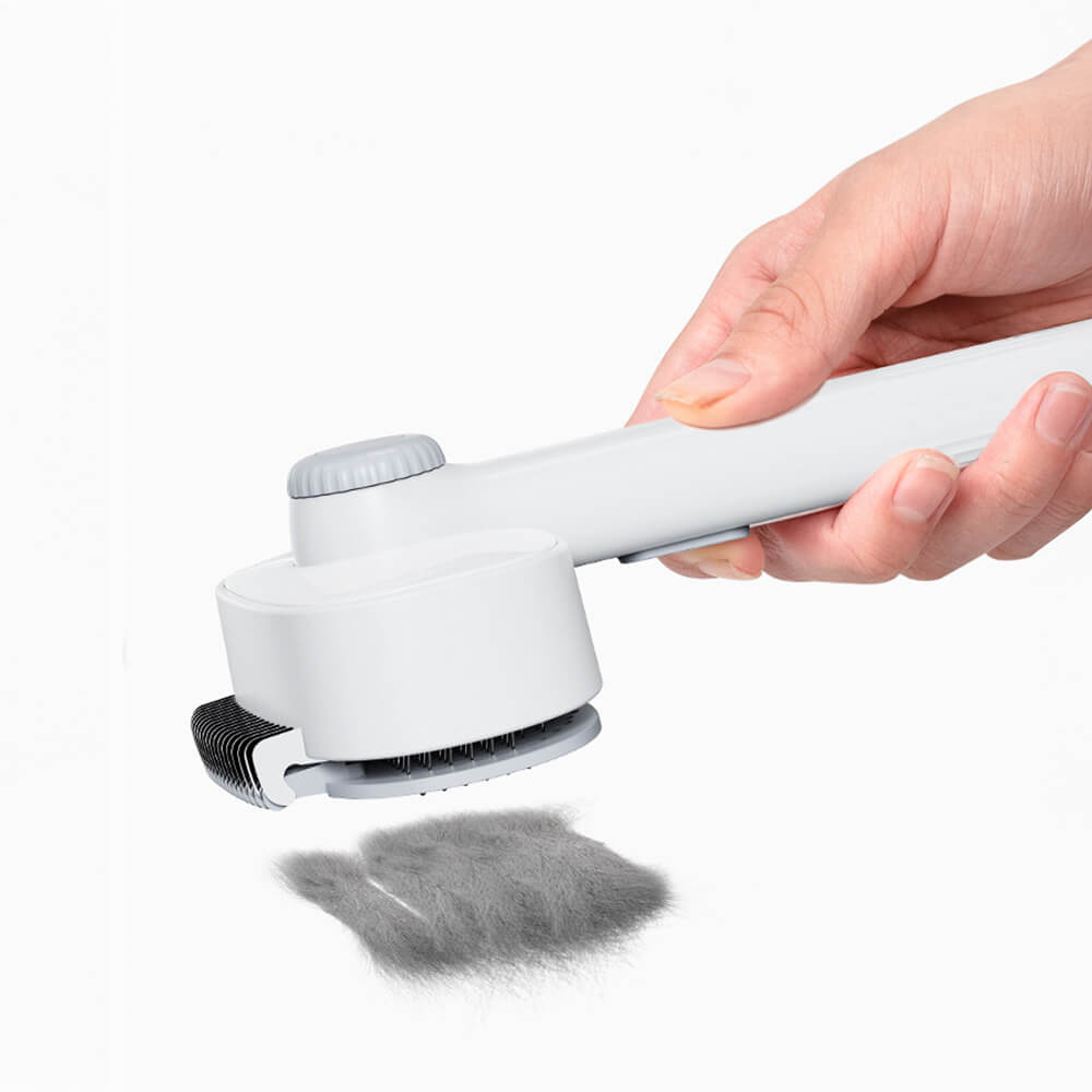 2 In 1 Self-Cleaning Dual-Head Shedding and Dematting Tool Pet Grooming Brush