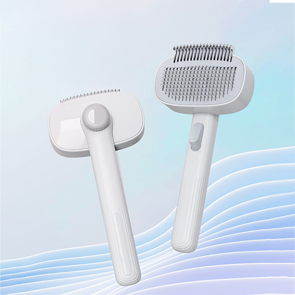 2 In 1 Self-Cleaning Dual-Head Shedding and Dematting Tool Pet Grooming Brush