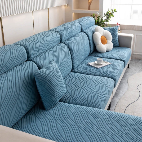 Wave Jacquard Sofa Stretch Anti-Slip Full Wrap Magic Couch Couch Couch