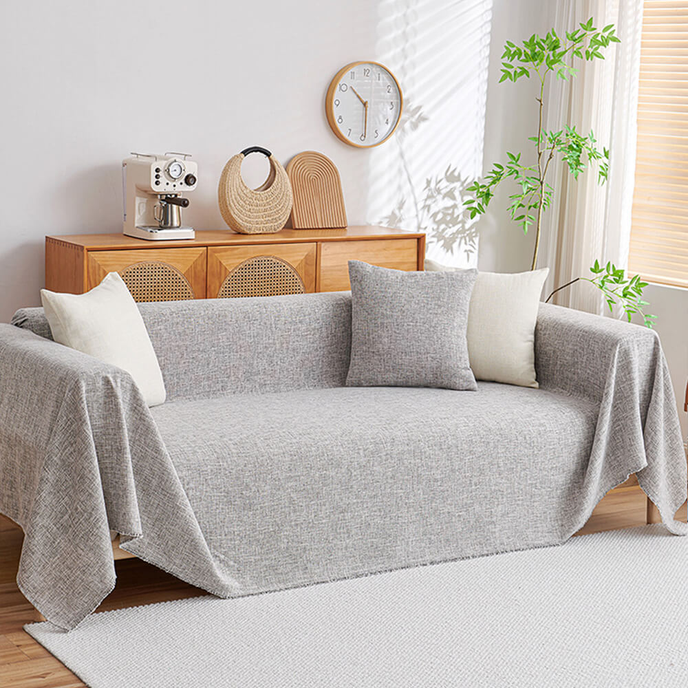 Cubierta moderna de sofá duradera de lino minimalista