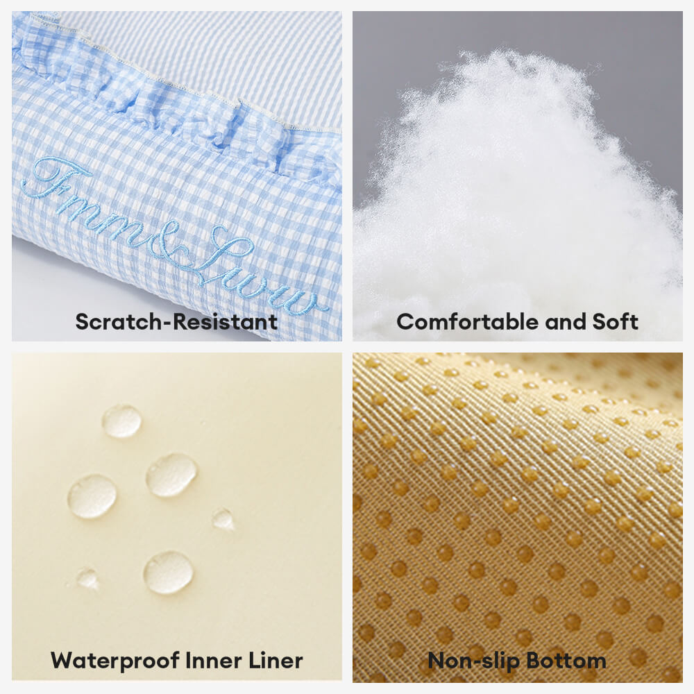 Perro lavable de guinga suave & Sofá cama para gatos con almohadas