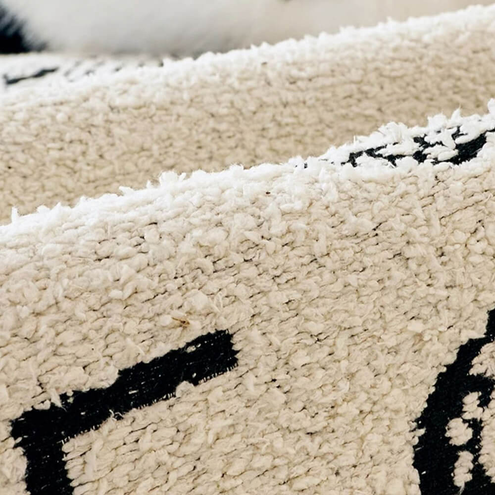 Soft Thickened Plush Couch Cover with Irregular Wave Edges