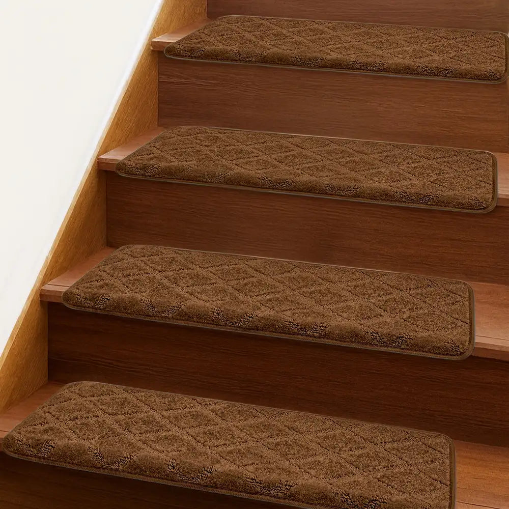Faux Sisal Diamond Wear-Resistant Stair Protection Bullnose Non Slip Stair Treads