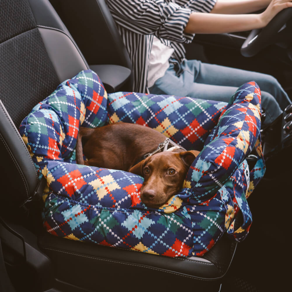 Portable Leisure Outing Pet Bolster Large Dog Car Seat Bed - FUNNYFUZZY