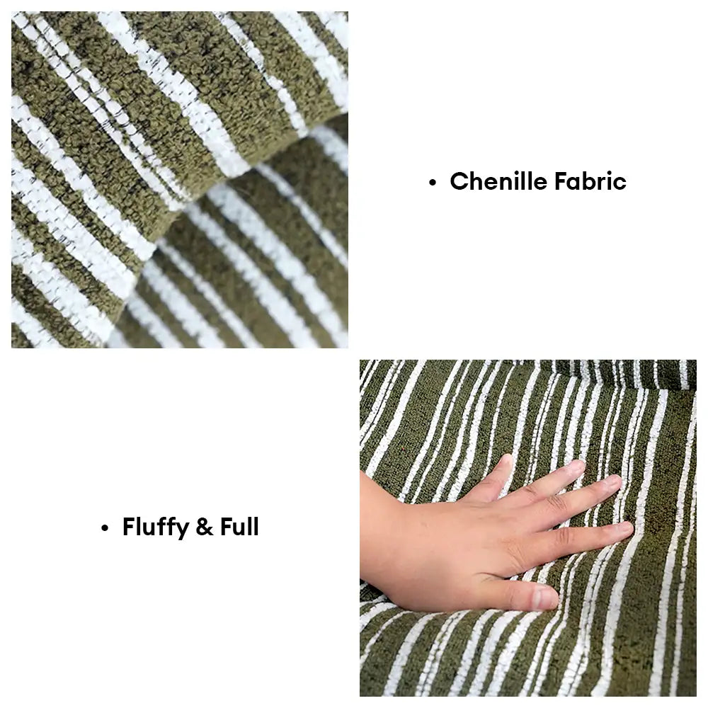 Chenille Striped Jacquard Velvet Dog Sofa Bed for Puppies