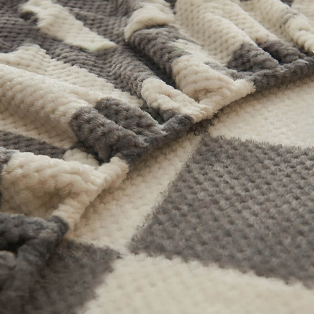 Klassischer, warmer Spannbettlaken-Matratzenbezug aus Samt mit Ananas-Gittermuster