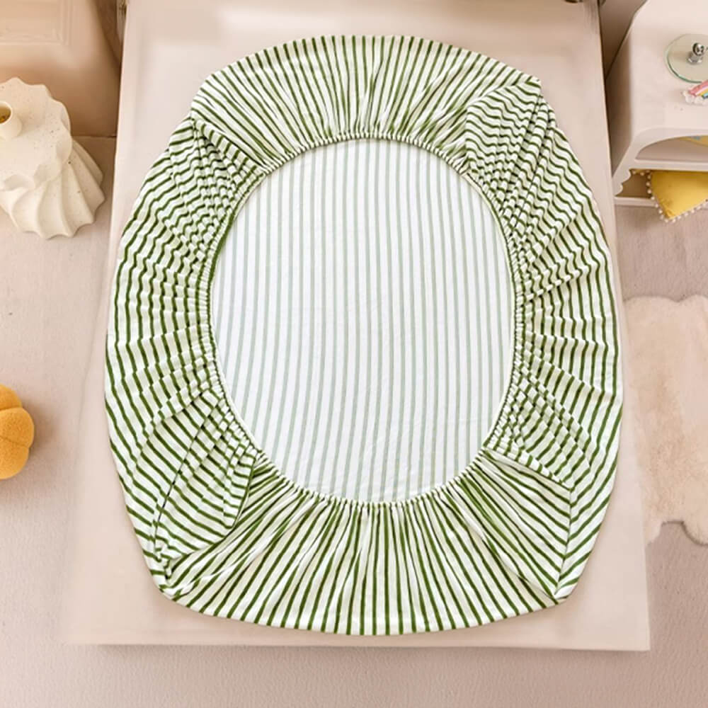 Conjunto de hoja de terciopelo de leche rayado elegante sin deslizamiento