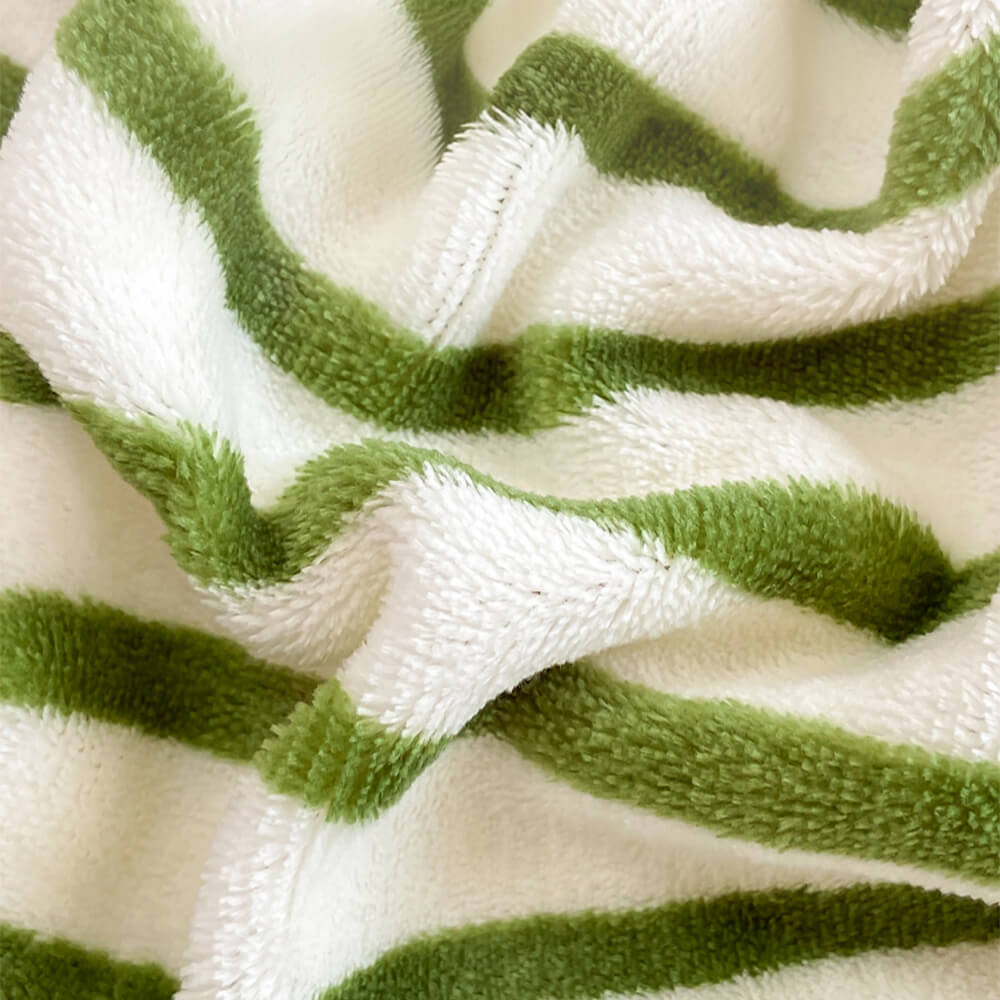 Conjunto de hoja de terciopelo de leche rayado elegante sin deslizamiento