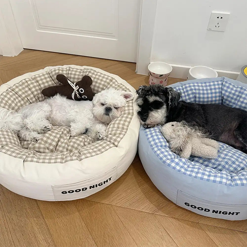 Buenas noches Sueño profundo Cama de perros relajante con juguete para osos