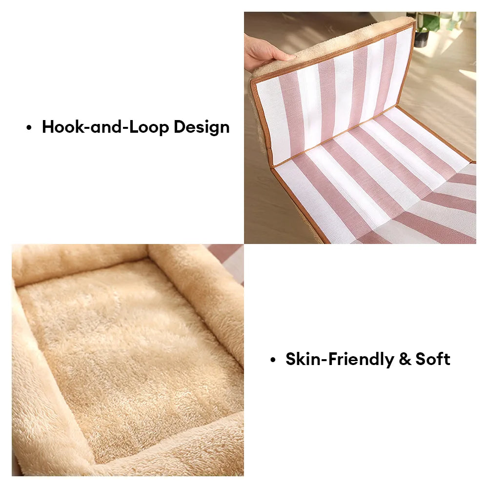 Multifunctional Foldable Cat House with Cushion for Sleeping and Playing