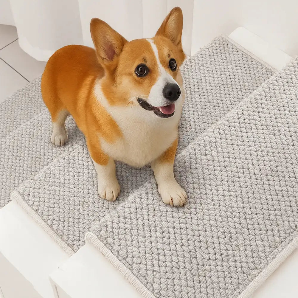 New Zealand Wool Blend Stair Protectors Tape Free Washable Carpet Stair Treads