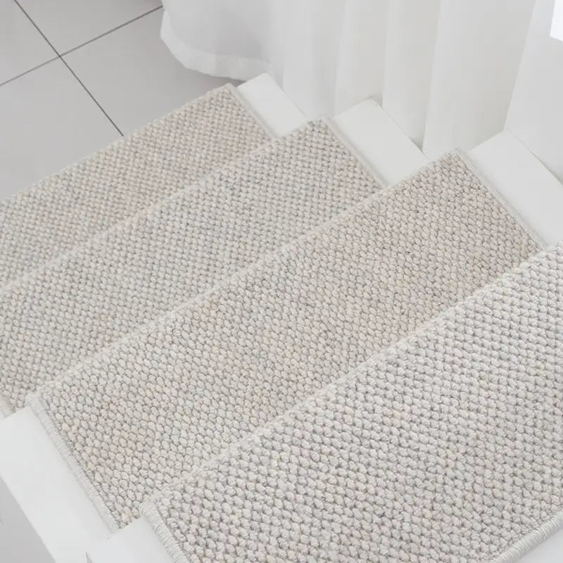New Zealand Wool Blend Stair Protectors Tape Free Washable Carpet Stair Treads