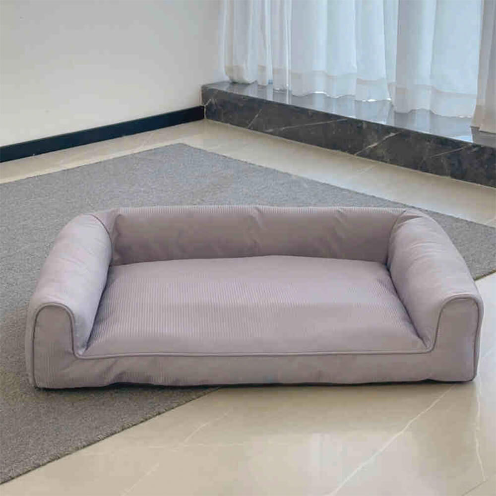 Cama de sofá de perros con refuerzos para perros extraíbles de Oxford.