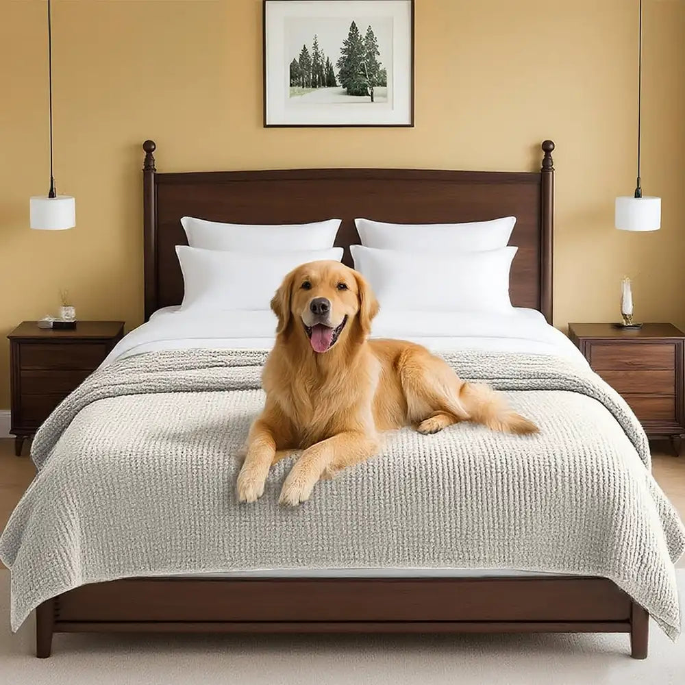 Plush Chenille Thick Sofa Protection Dirt-Resistant Non-Slip Washable Couch Cover