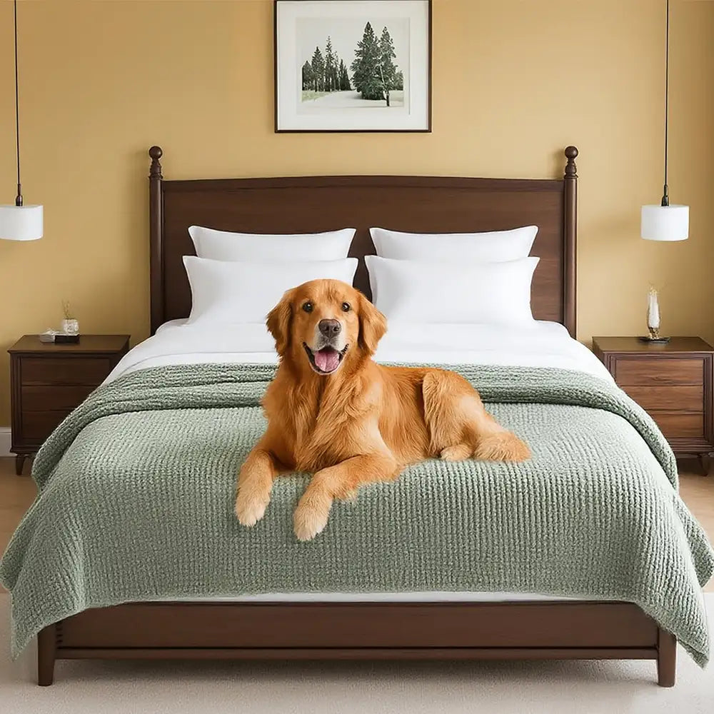 Plush Chenille Thick Sofa Protection Dirt-Resistant Non-Slip Washable Couch Cover