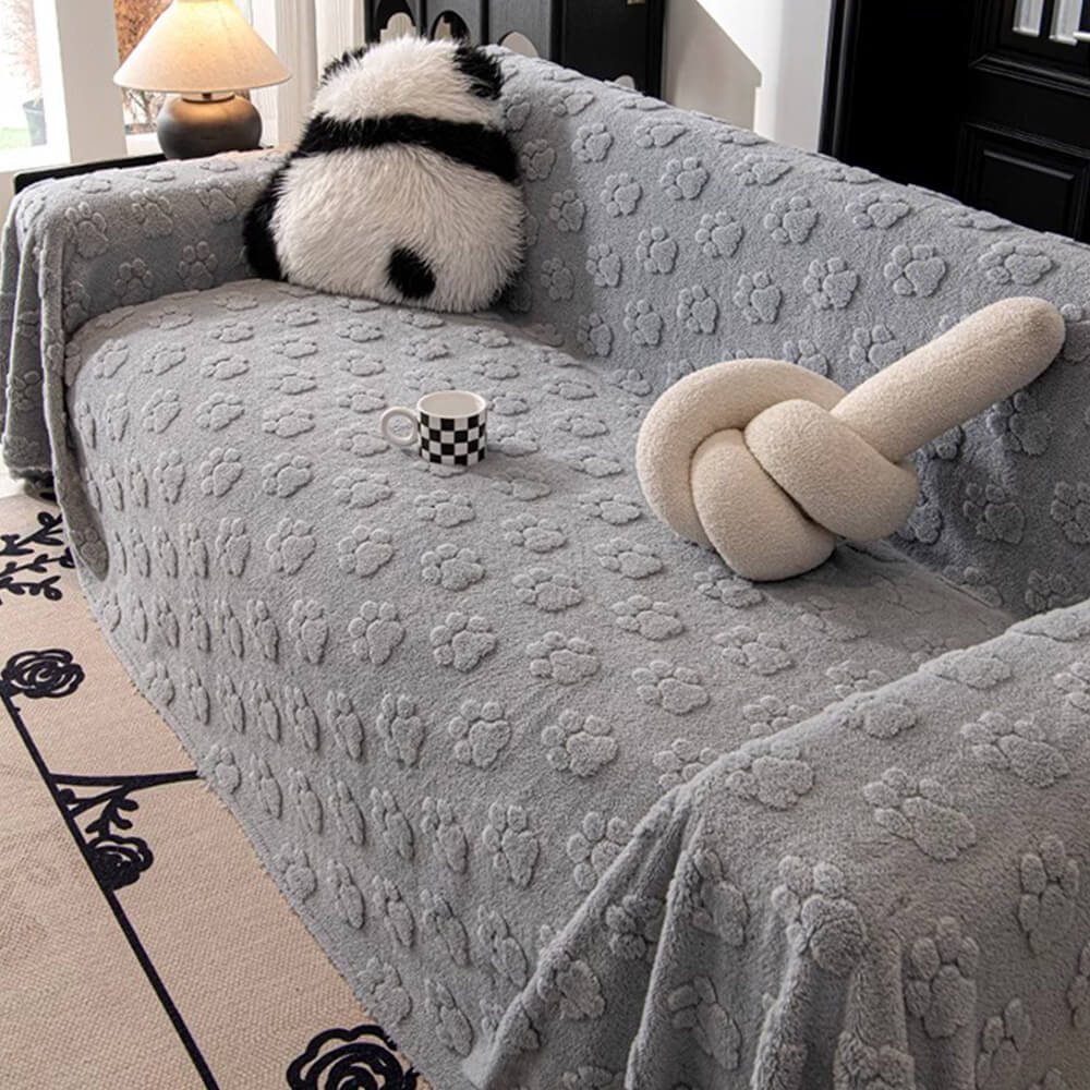 Cubierta de sofá de tiro suave con sofá suave con el sofá de sofá de la pata