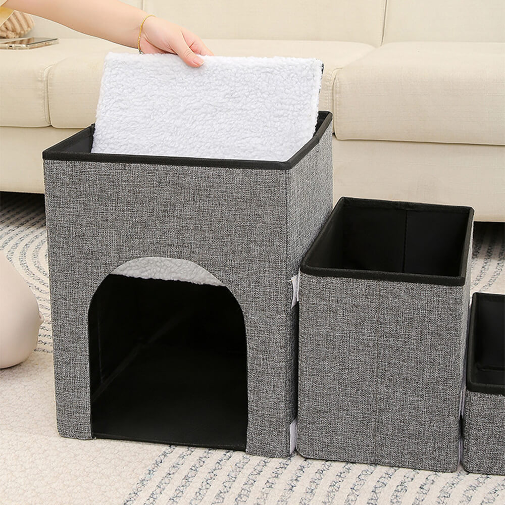 Escaleras de perros plegables multifuncionales portátiles con almacenamiento y condominio