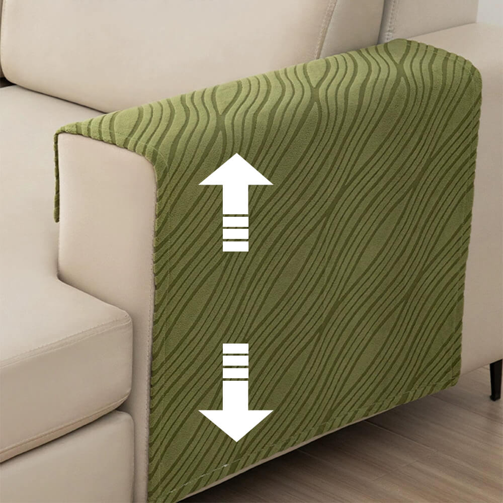 Conjunto de cubierta de protector de sofá sin deslizamiento suave y peludo