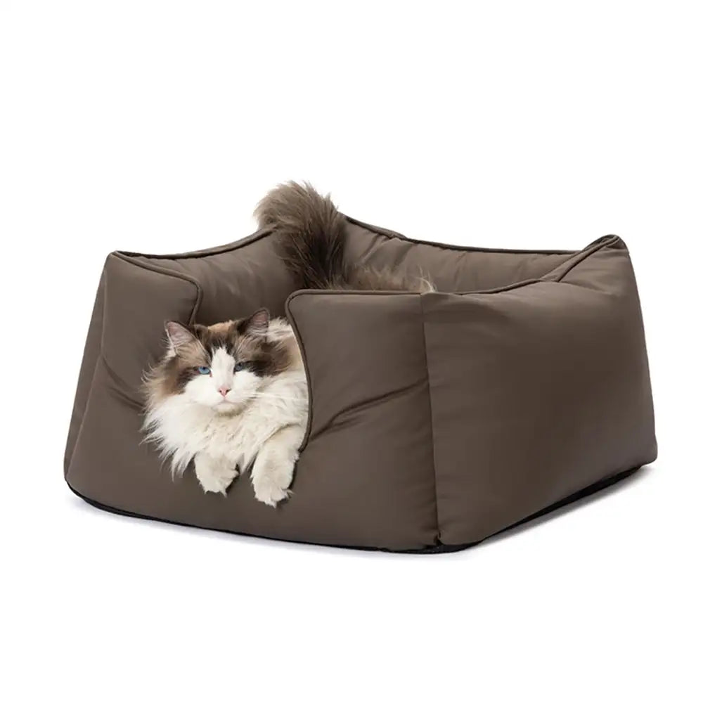 Technology Fabric Square Calming Support Waterproof Scratch-resistant Dog Bed