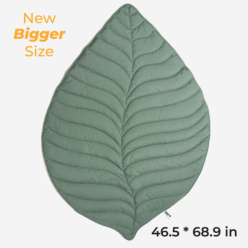 Super Large Leaf Shape Human Mat Dog Blanket - FUNNYFUZZY