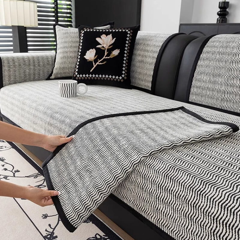 Ligera de lujo Chenille Babata transpirable Tapa del sofá sin deslizamiento resistente a los rasguños