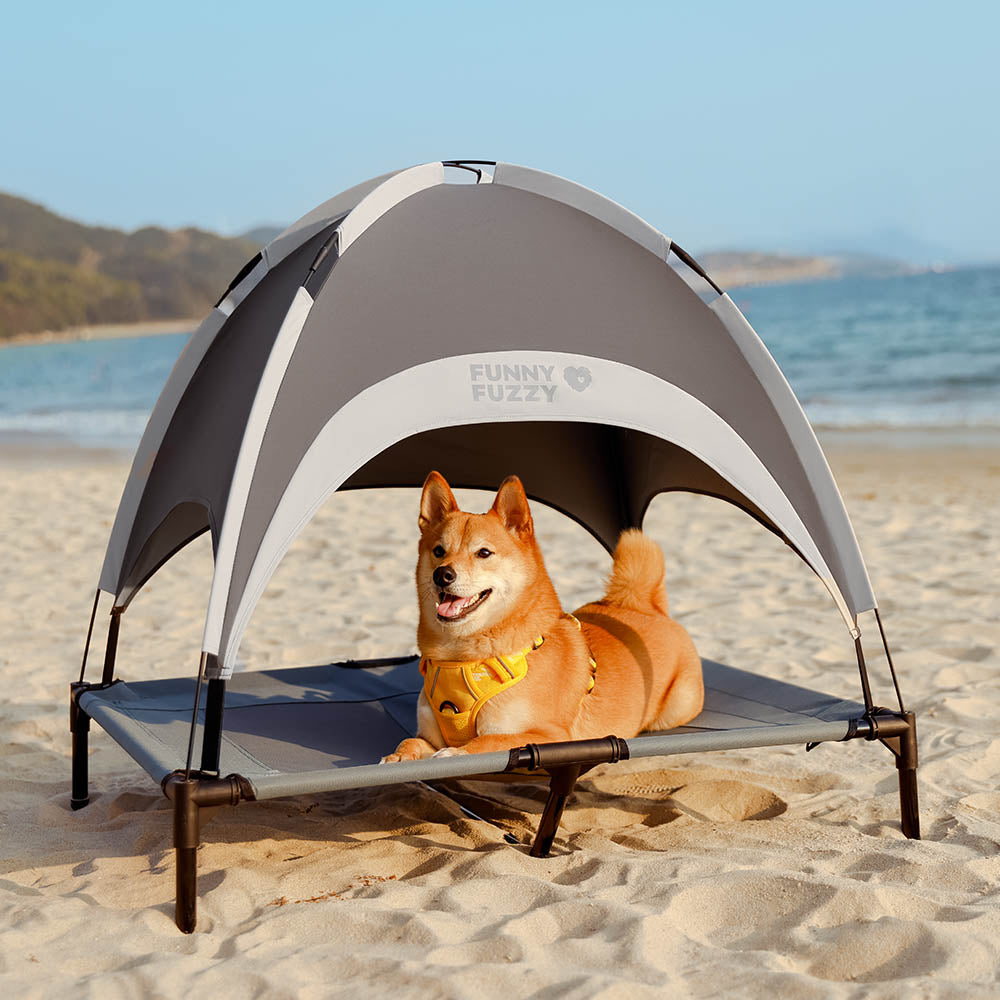 Multi-Functional Breathable Cooling Elevated Dog Bed with Canopy - PawAir