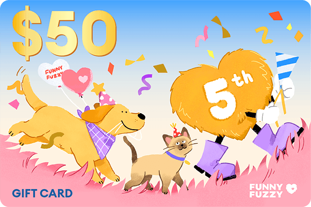 FunnyFuzzy 5th Anniversary Gift Card