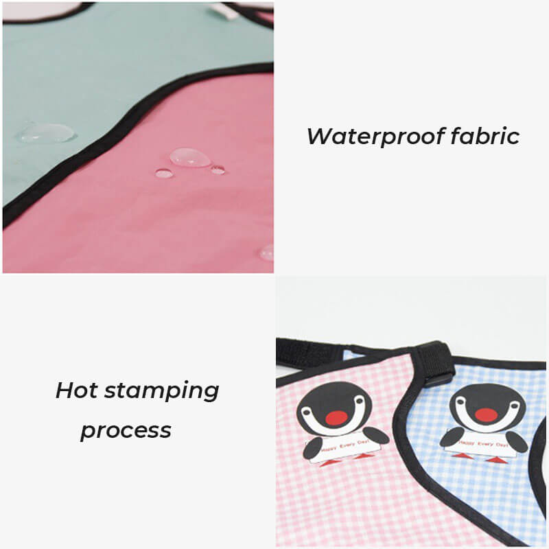 Cubierta de perrito de babero de mascotas a cuadros impermeables