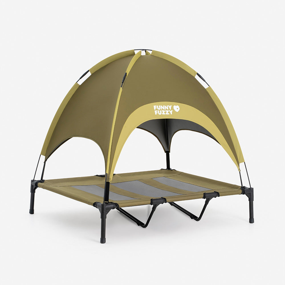 Multi-Functional Breathable Cooling Elevated Dog Bed with Canopy - PawAir