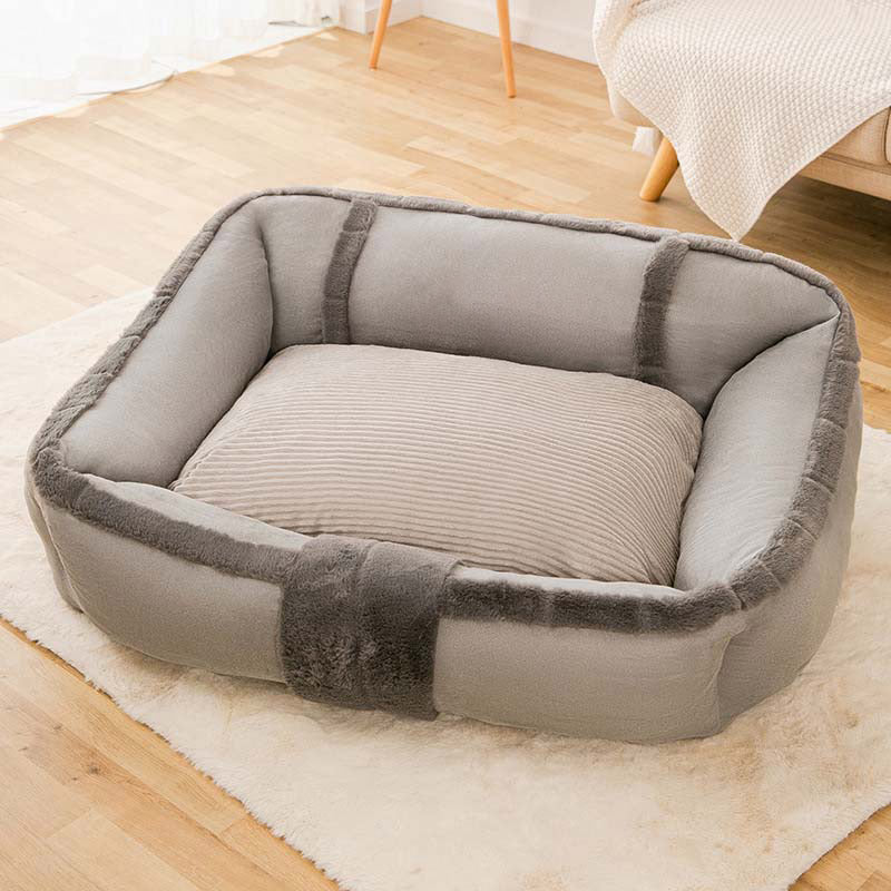 Vintage Large Cozy Calming Sofa Dog Bed - FUNNYFUZZY