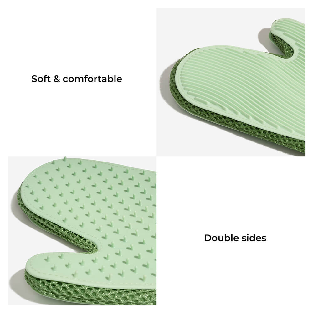 Pet Grooming Glove - Silicone Double Sides Pet Floating Brush - FUNNYFUZZY