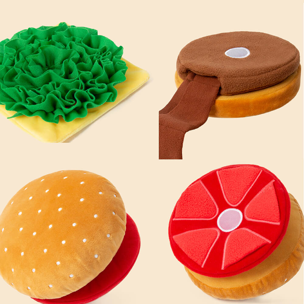 Plush Squeaky Dog Toy - Big Mac - FUNNYFUZZY