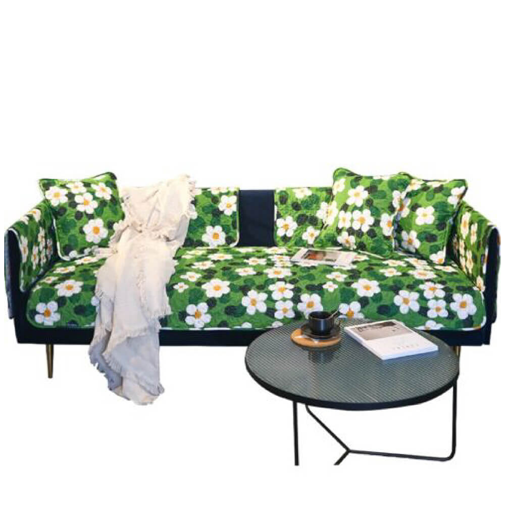 Super Soft Floral Anti-scratch Furniture Protector Couch Cover - FUNNYFUZZY