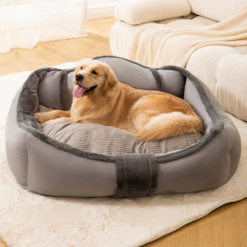 Vintage Large Cozy Calming Sofa Dog Bed - FUNNYFUZZY