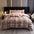Wave Bubble Design Warm Eco-Friendly Faux Fur Bed Sheet Set