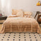 Luxury Gradient Faux Rabbit Fur Soft Blanket Flat Sheet