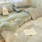 Ensemble de draps protecteurs de literie chauds en velours de lait Line Art
