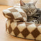 Cama de gato Sisal de tablero de ajedrez con tablero de rascado integrado: elegante y duradero