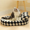 Cama de gato Sisal de tablero de ajedrez con tablero de rascado integrado: elegante y duradero