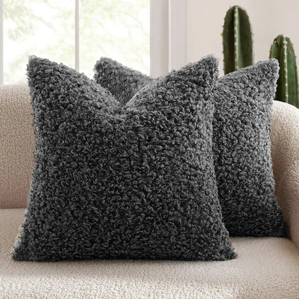 Almohada de sofá decorativo de terciopelo de Teddy suave