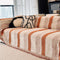 Trendy Striped Chenille Breathable Sofa protection Couch Cover