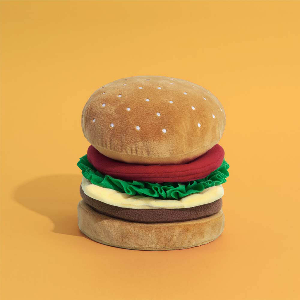 Plush Squeaky Dog Toy - Big Mac - FUNNYFUZZY